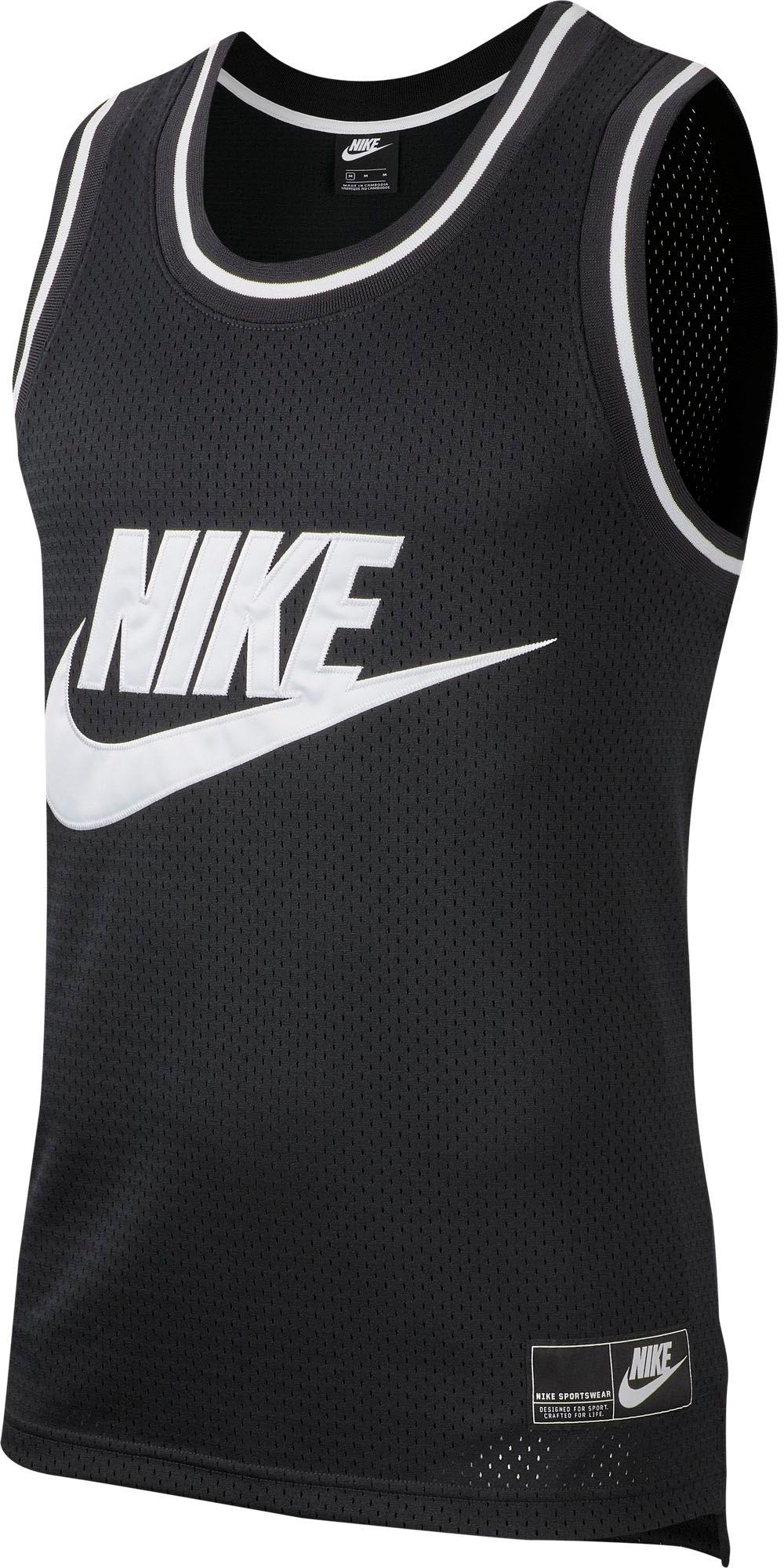 black and white nike tank top