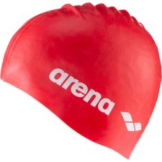 Arena Classic Silicone Badekappe Kinder red-white