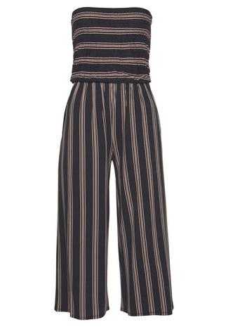 Buffalo Jumpsuit Damen terra-wei&szlig;-schwarz-gestreift