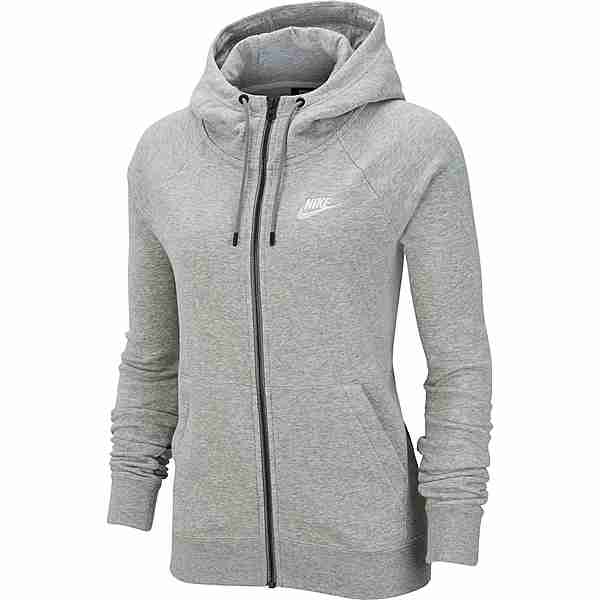 Nike Essential Sweatjacke Damen dark grey heather-white