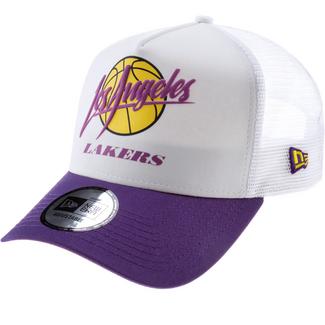 New Era Trucker A-Frame Los Angeles Lakers Cap optic white-open market