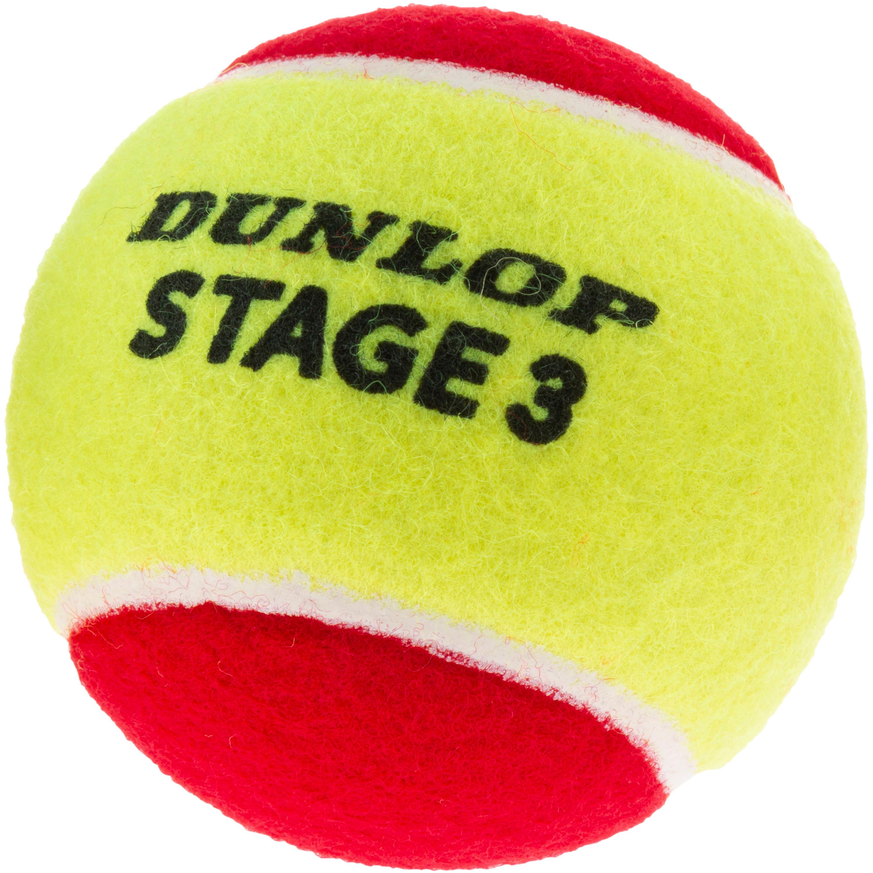 Image of Dunlop STAGE 3 RED 3er Tennisball Kinder