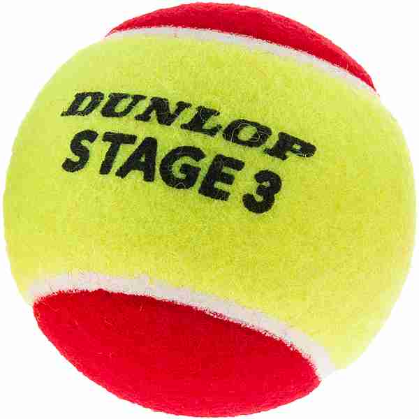 Dunlop STAGE 3 RED 3er Tennisball Kinder gelb-rot