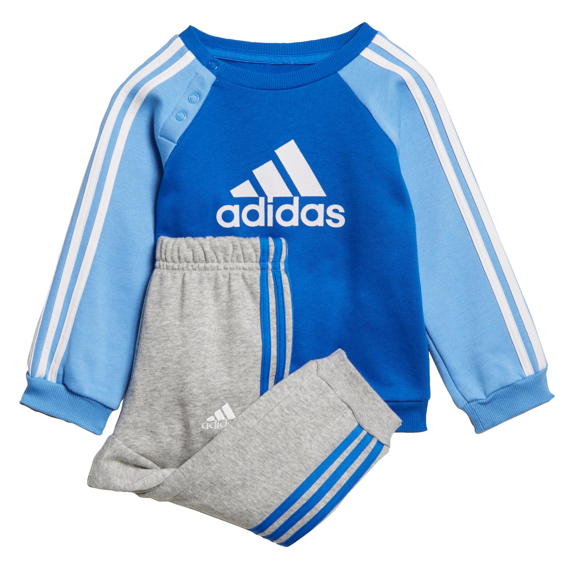 Adidas Logo Fleece Jogginganzug Trainingsanzug Kinder Blue / White im  Online Shop von SportScheck kaufen