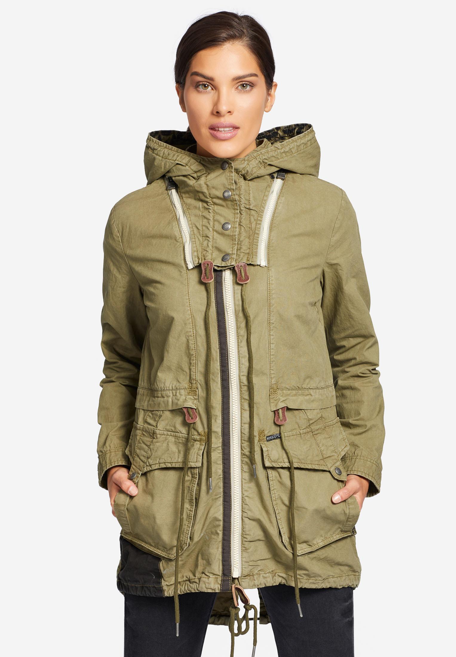 Khujo Iseult Parka Damen Oliv Im Online Shop Von Sportscheck Kaufen