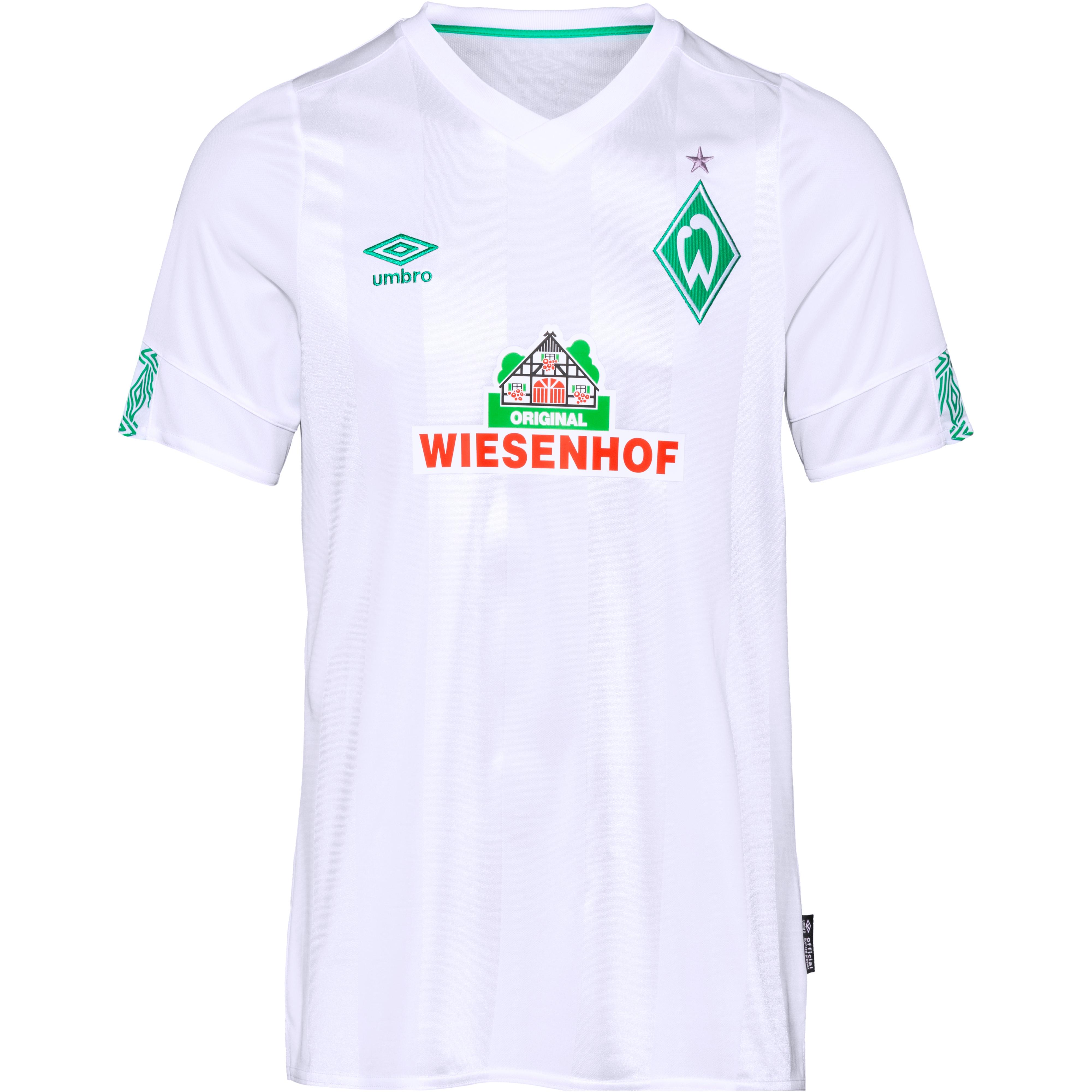 Umbro Werder Bremen 19 20 Auswarts Fussballtrikot Herren Brilliant White Golf Green Im Online Shop Von Sportscheck Kaufen