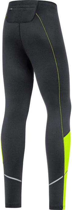 Rückansicht von GOREWEAR R3 Thermo Lauftights Herren black-neon yellow