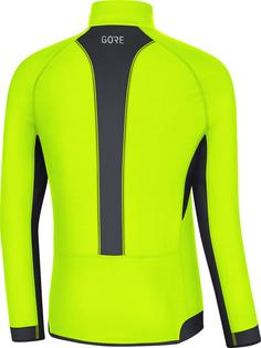 Rückansicht von GOREWEAR R3 Partial GORE® WINDSTOPPER® Laufjacke Herren neon yellow-black