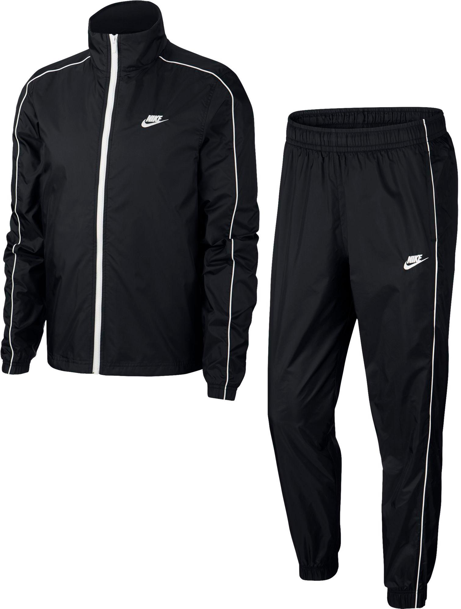 nike white and black tracksuit