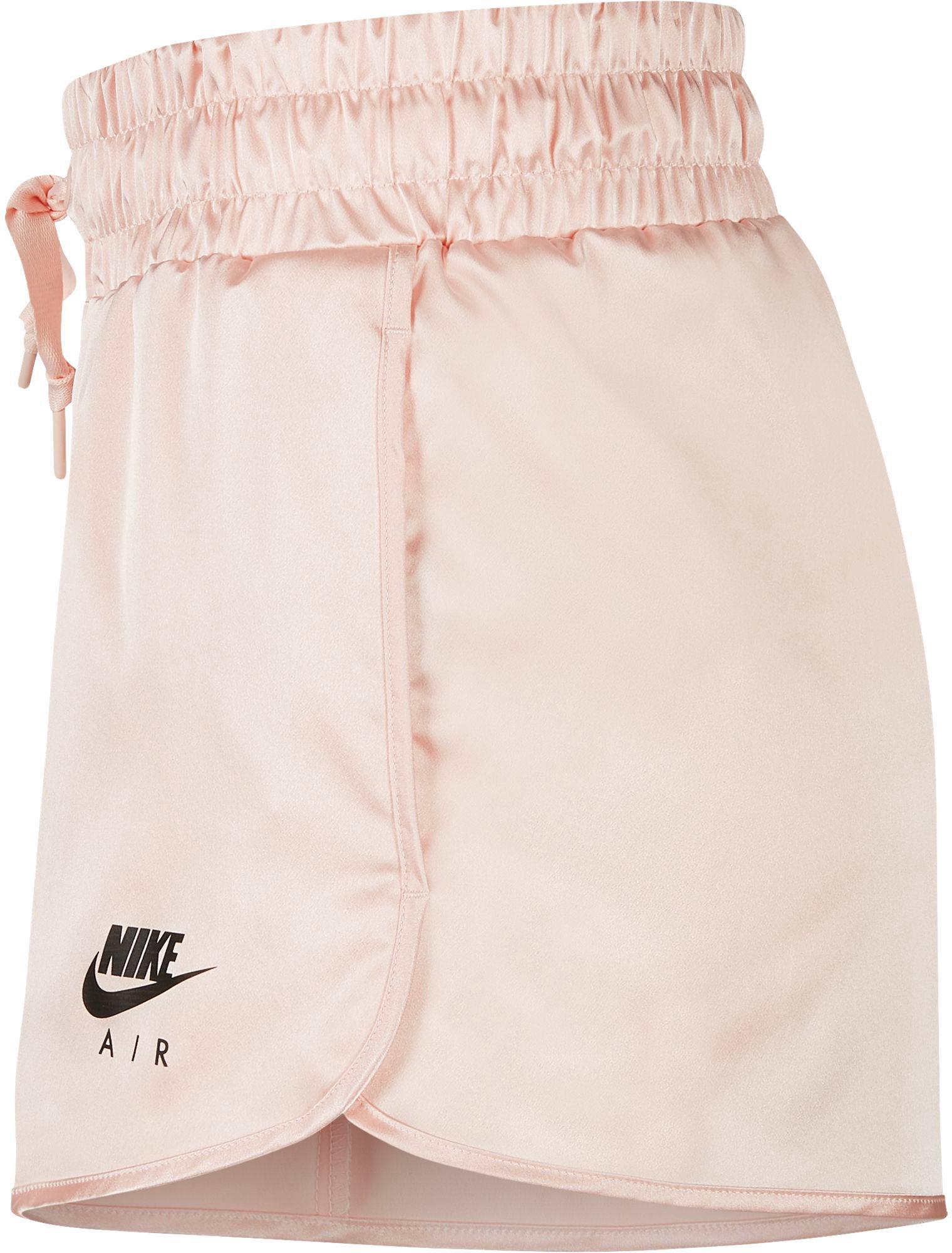 pink nike satin shorts