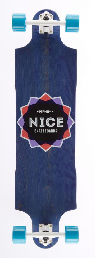 NICE SKATEBOARDS Nice Icon Blue 38,5" x 10" Longboard bunt