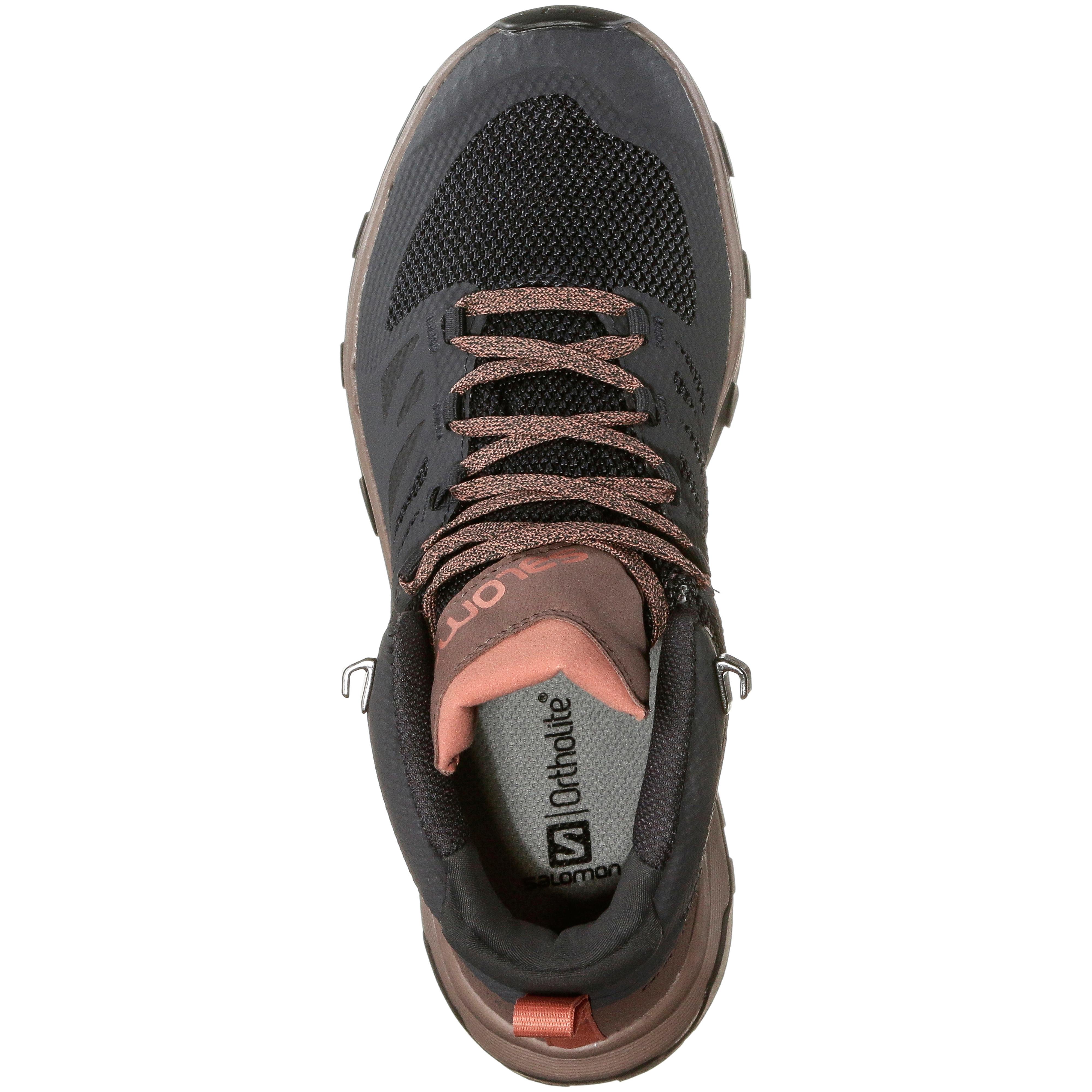 salomon outline mid gtx w ebony deep taupe tawny orange