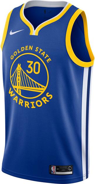 Nike Stephen Curry Golden State Warriors Basketballtrikot Herren rush blue-white-amarillo