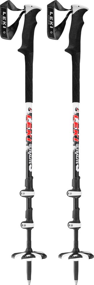 LEKI Edge 3 Ultralite Teleskopstock wei&szlig;-schwarz-rot-silber