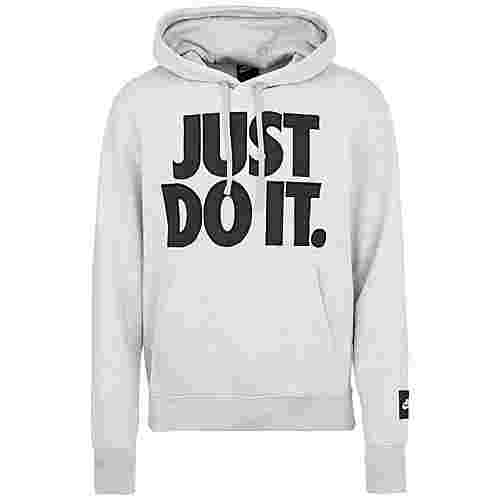 Nike Just Do It Fleece Kapuzenpullover Herren grau schwarz Nike Kapuzenpullover Pro Fleece für Herren grauschwarz M