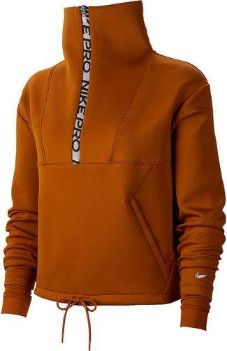 Nike Sweatshirt Damen burnt sienna-metallic silver