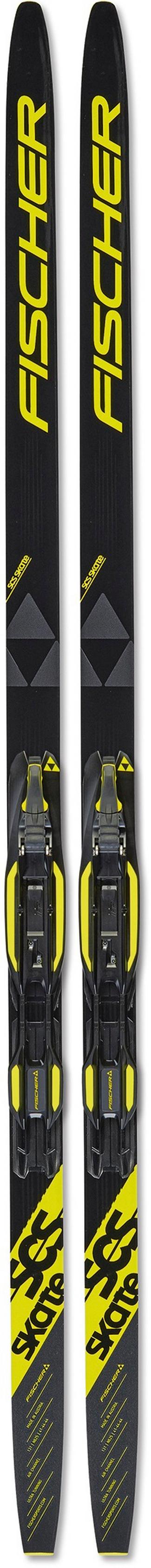 Fischer SCS SKATE JR MOUNTED Langlaufski Klassik Kinder schwarz-gelb