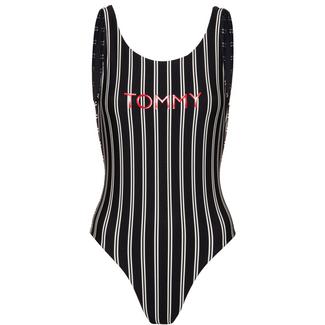 Tommy Hilfiger Piqu&eacute; Pin Stripe Badeanzug Damen baseball stripe navy blazer