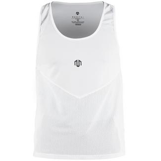 MOROTAI Light Mesh Tanktop Funktionstop Herren Wei&szlig;