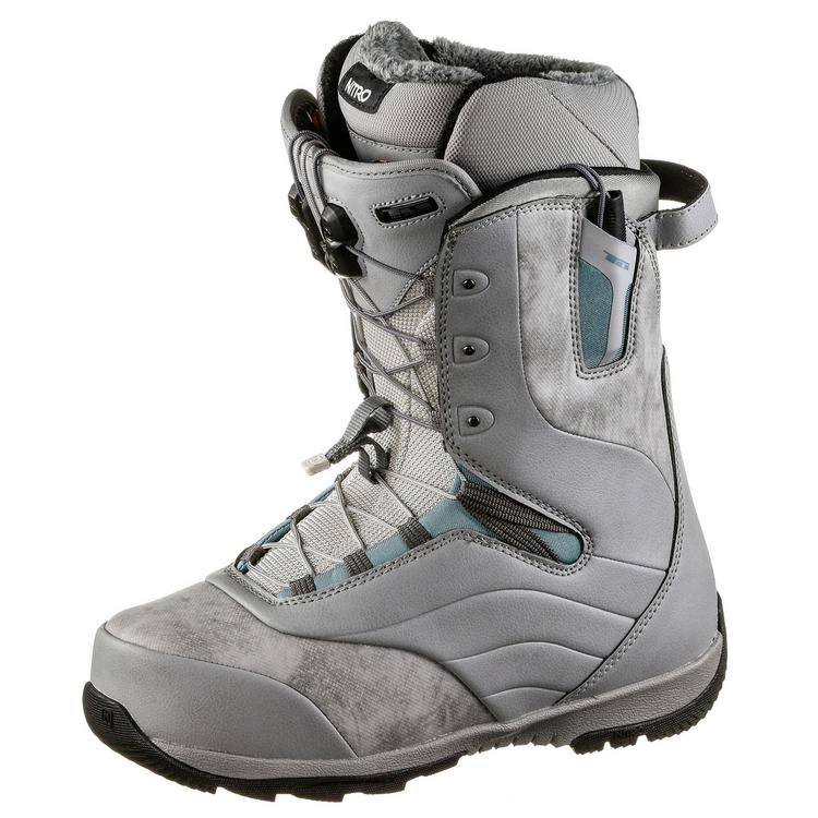 Nitro Snowboards Nitro Snowboards Crown TLS Snowboard Boots Damen - grey-steel blue - 0 | SportScheck