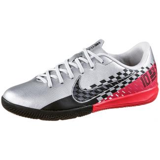 Nike JR MERCURIAL VAPOR 13 ACADEMY NJR IC Fu&szlig;ballschuhe Kinder chrome-black-red orbit-platinum tint-white