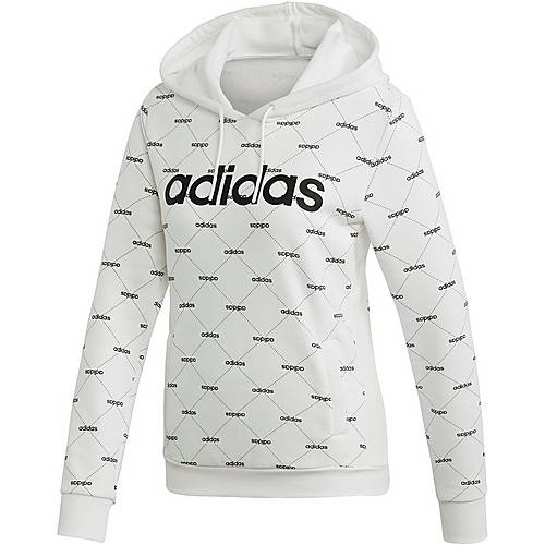 Adidas Core Fav Hoodie Damen white black im Online Shop von adidas Sweatshirt Damen white black im Online Shop von