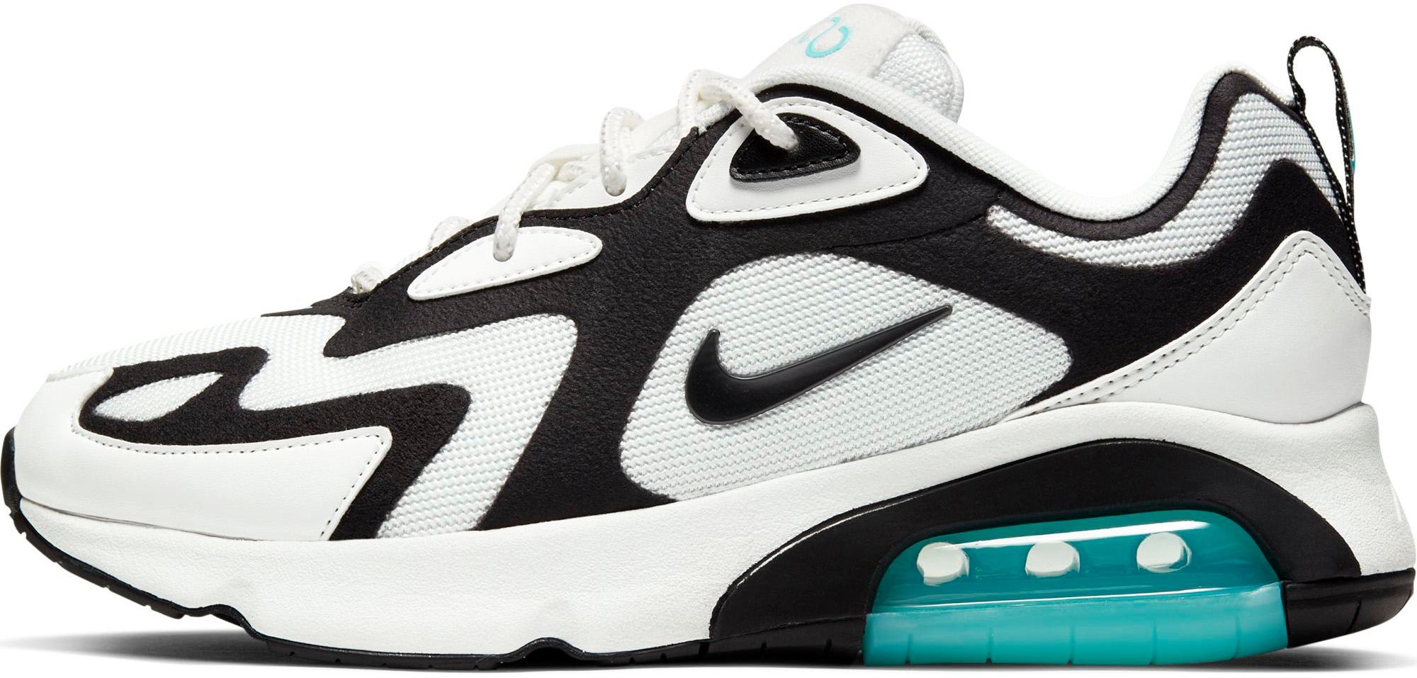 air max 200 summit white black aurora green