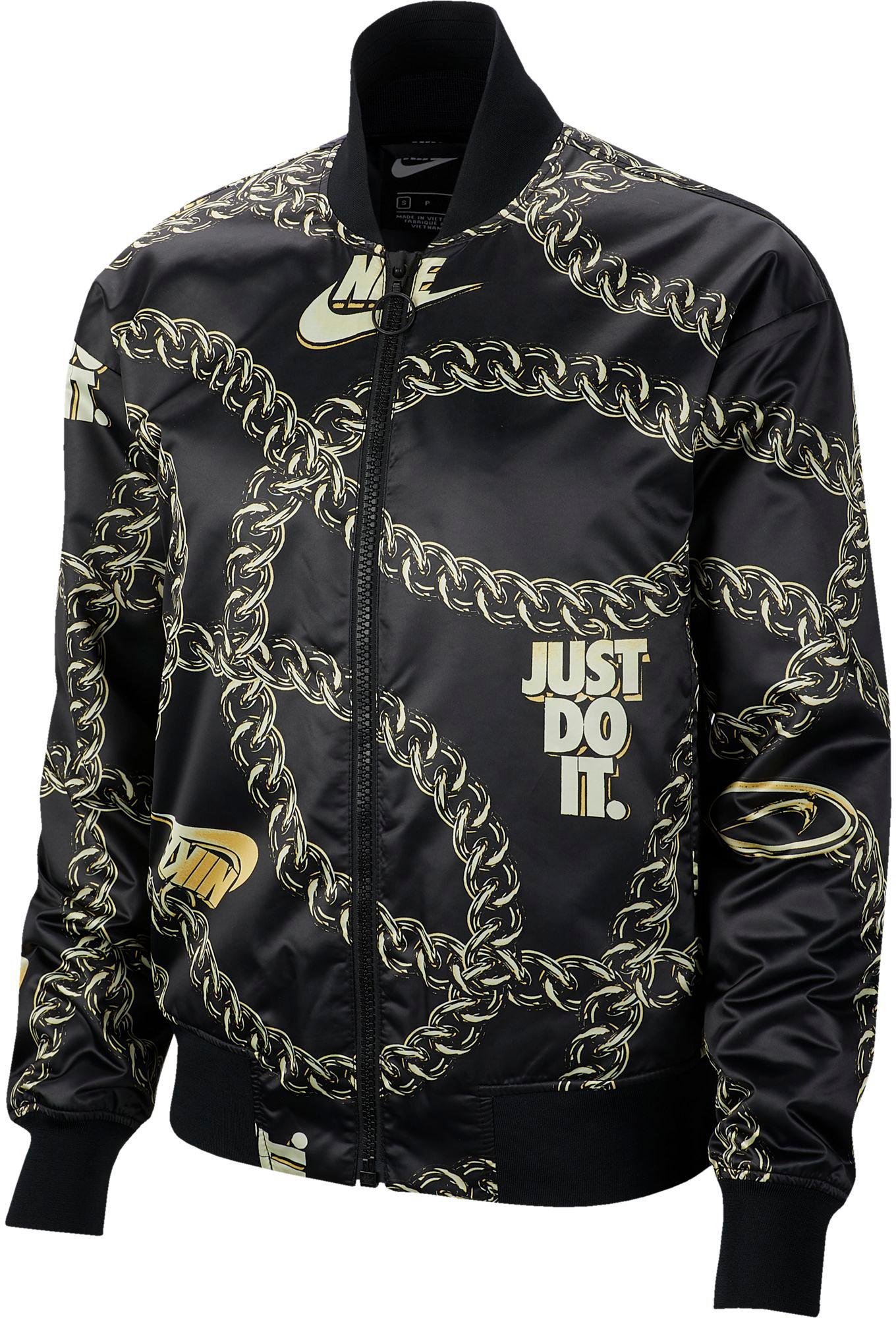 Nike Nsw Glam Dunk Bomberjacke Damen Black Im Online Shop Von Sportscheck Kaufen