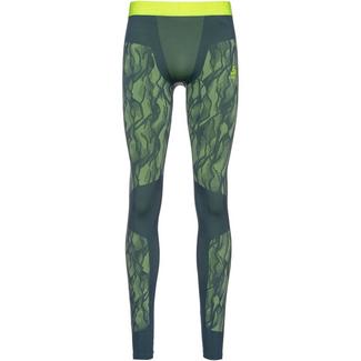 Odlo Bl Bottom Long Blackcomb Funktionsunterhose Herren bering sea-safety yellow (neon)-safety yellow (neon)
