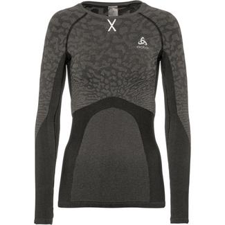 Odlo Bl Top Crew Neck L/S Blackcomb Funktionsshirt Damen black-steel grey-silver