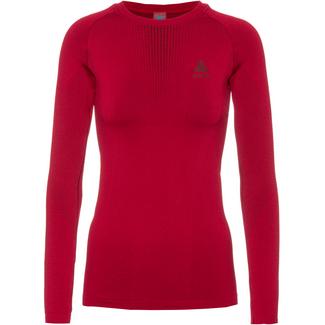 Odlo Bl Top Crew Neck L/S Performance Warm Funktionsshirt Damen cerise-decadent chocolate