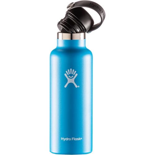 Rückansicht von Hydro Flask Standard Mouth Isolierflasche pacific