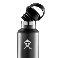 Rückansicht von Hydro Flask Standard Mouth Isolierflasche black
