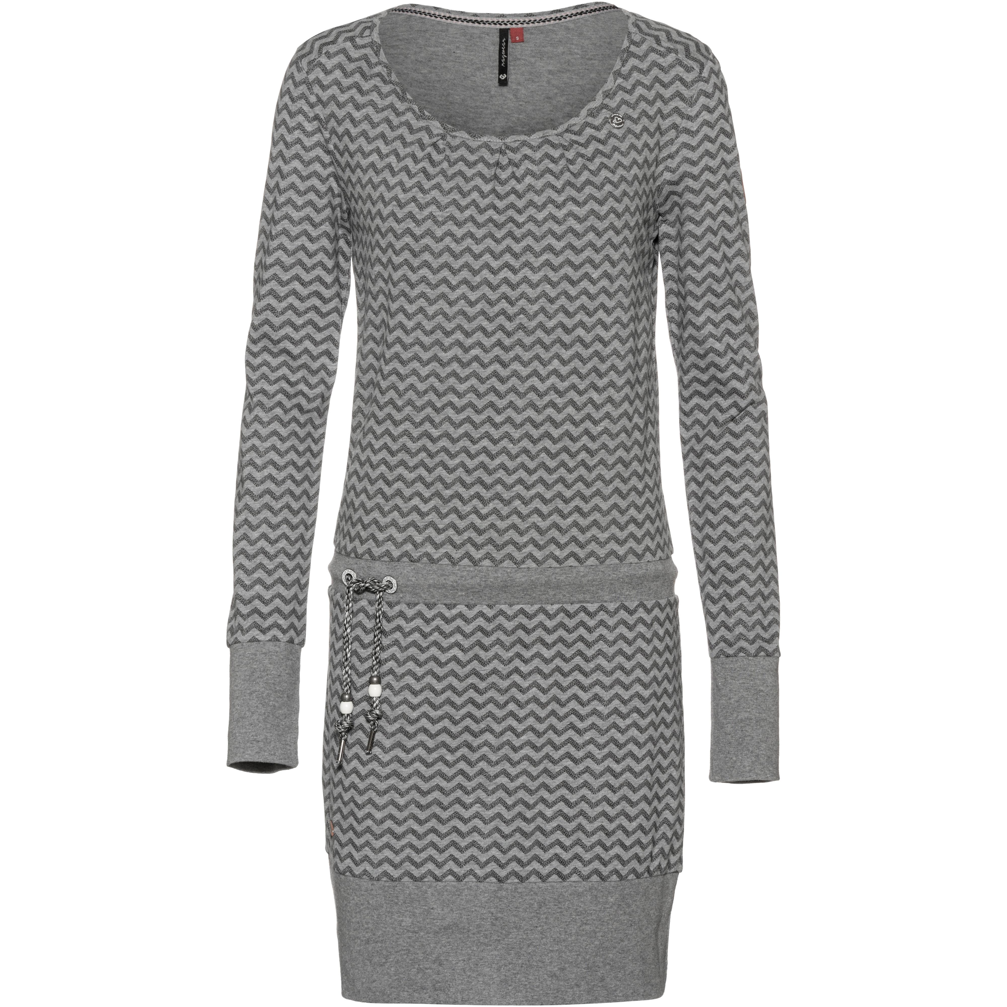 Ragwear Alexa Zigzag E Langarmkleid Damen Grey Im Online Shop Von Sportscheck Kaufen