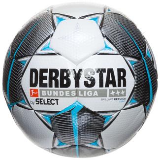 Derbystar Bundesliga Brillant Replica Light Fu&szlig;ball wei&szlig; / petrol