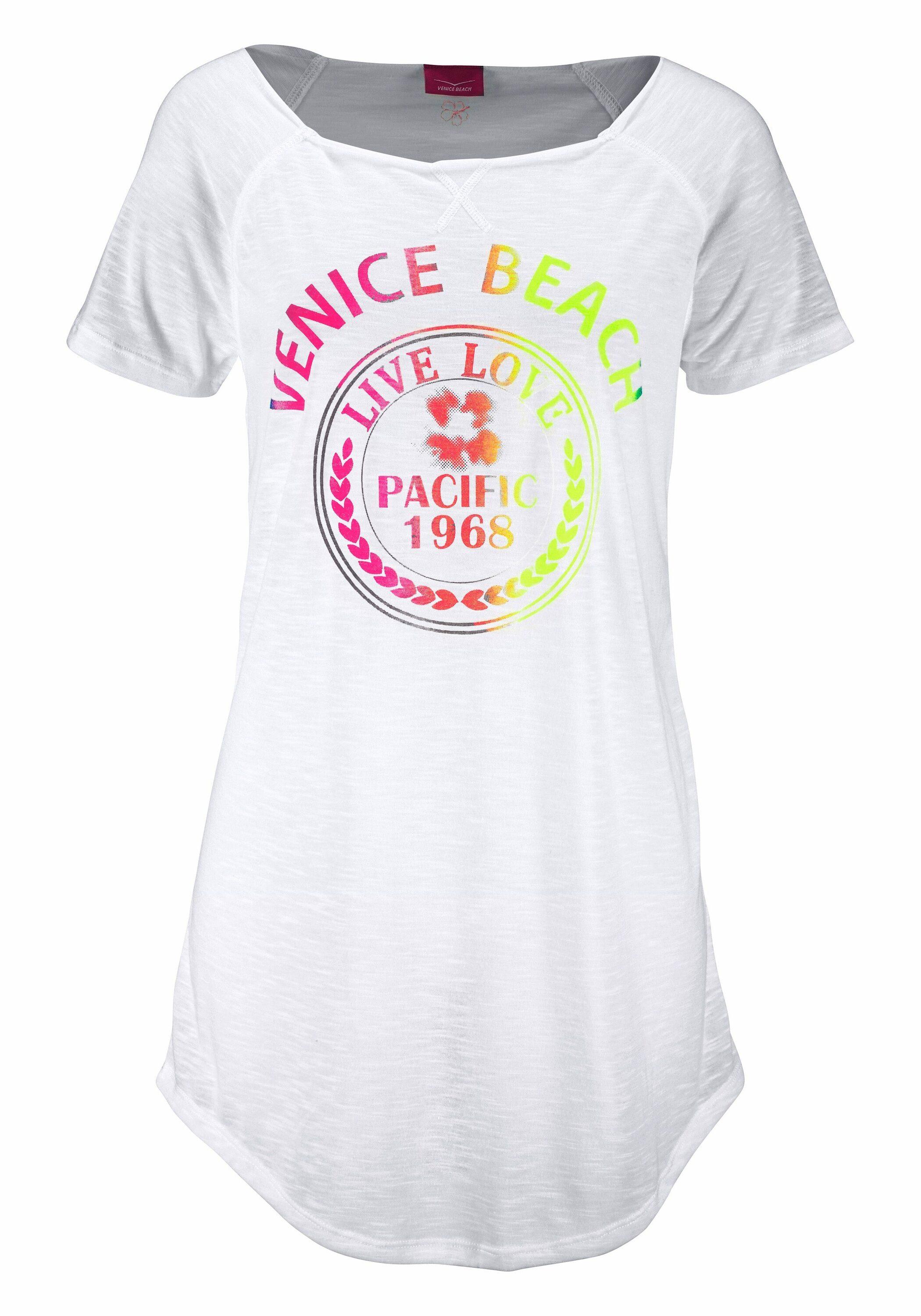 Venice Beach Longshirt Damen Weiss Im Online Shop Von Sportscheck Kaufen