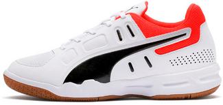 PUMA Auriz Jr Hallenschuhe Kinder puma white-puma black-nrgy red-gum