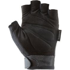 Rückansicht von adidas Essential Adjustable Fitnesshandschuhe schwarz