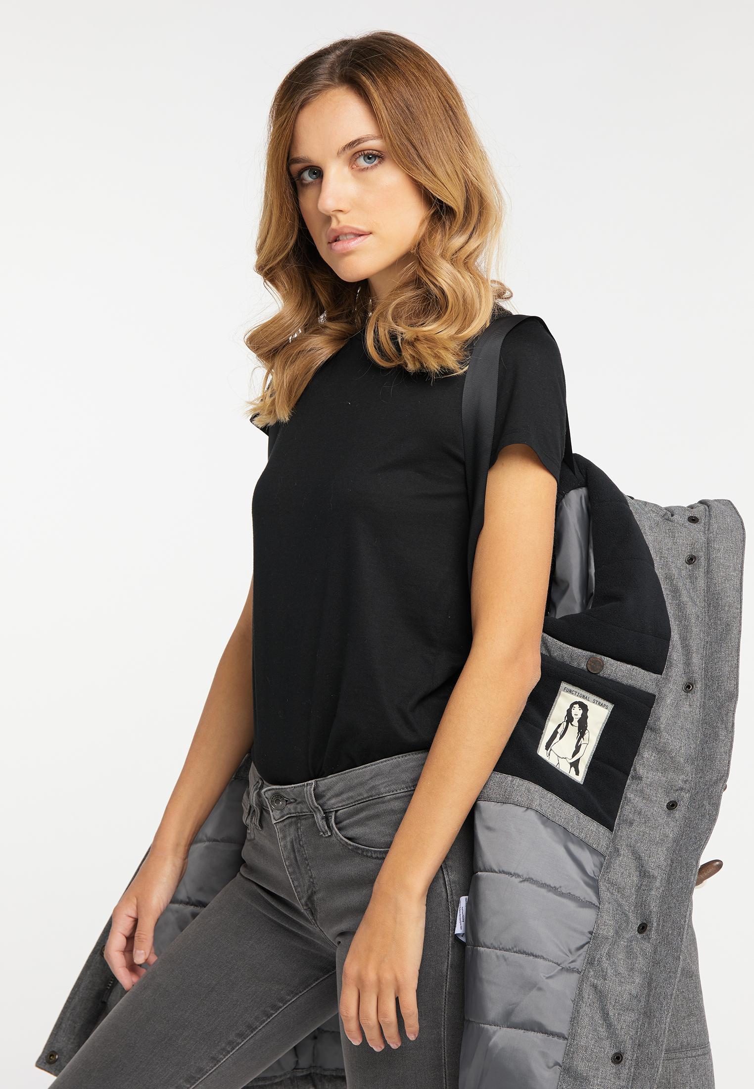 Dreimaster Kurzmantel Damen Grau Melange Im Online Shop Von Sportscheck Kaufen