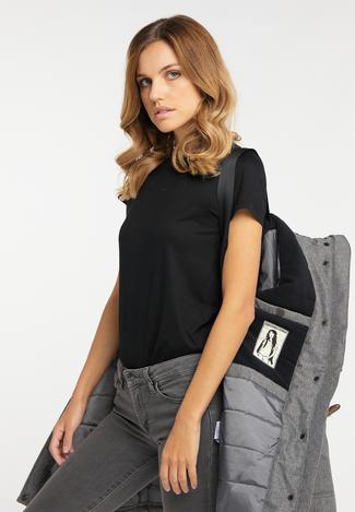 DreiMaster Kurzmantel Damen grau melange