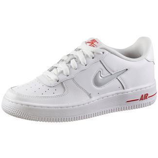 Nike AIR FORCE 1 JEWEL GS Sneaker Kinder white-pure platinum-university red