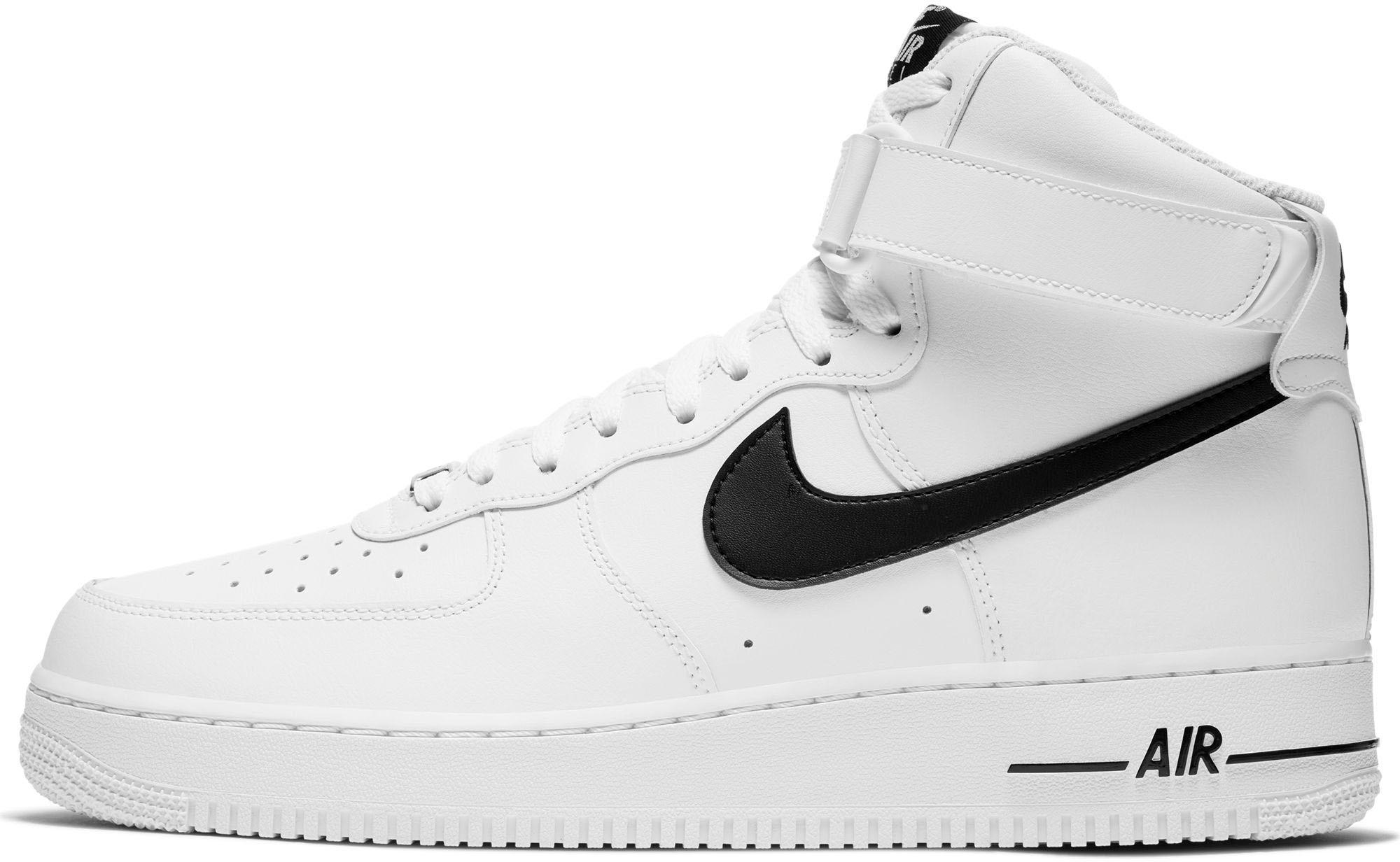 nike air force 1s white and black