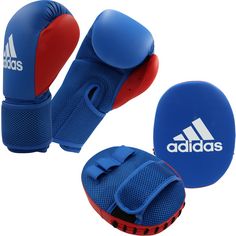 adidas Boxset Handschuhe+Pratze Boxhandschuhe Kinder blue-red