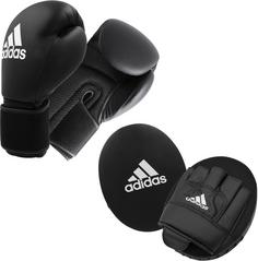 adidas Boxset Handschuhe+Pratze Boxhandschuhe black-white