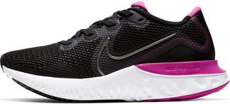 Nike Renew Run Laufschuhe Damen black-mtlc dark grey-white-fire pink