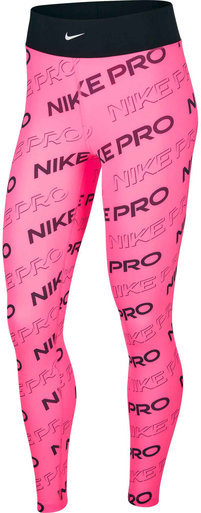 pink and black nike tights