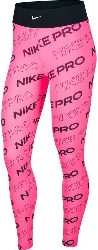Nike Pro Tights Damen digital pink-black-metallic silver