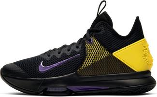 Nike Lebron Witness IV Basketballschuhe Herren black-voltage purple-opti yellow-white