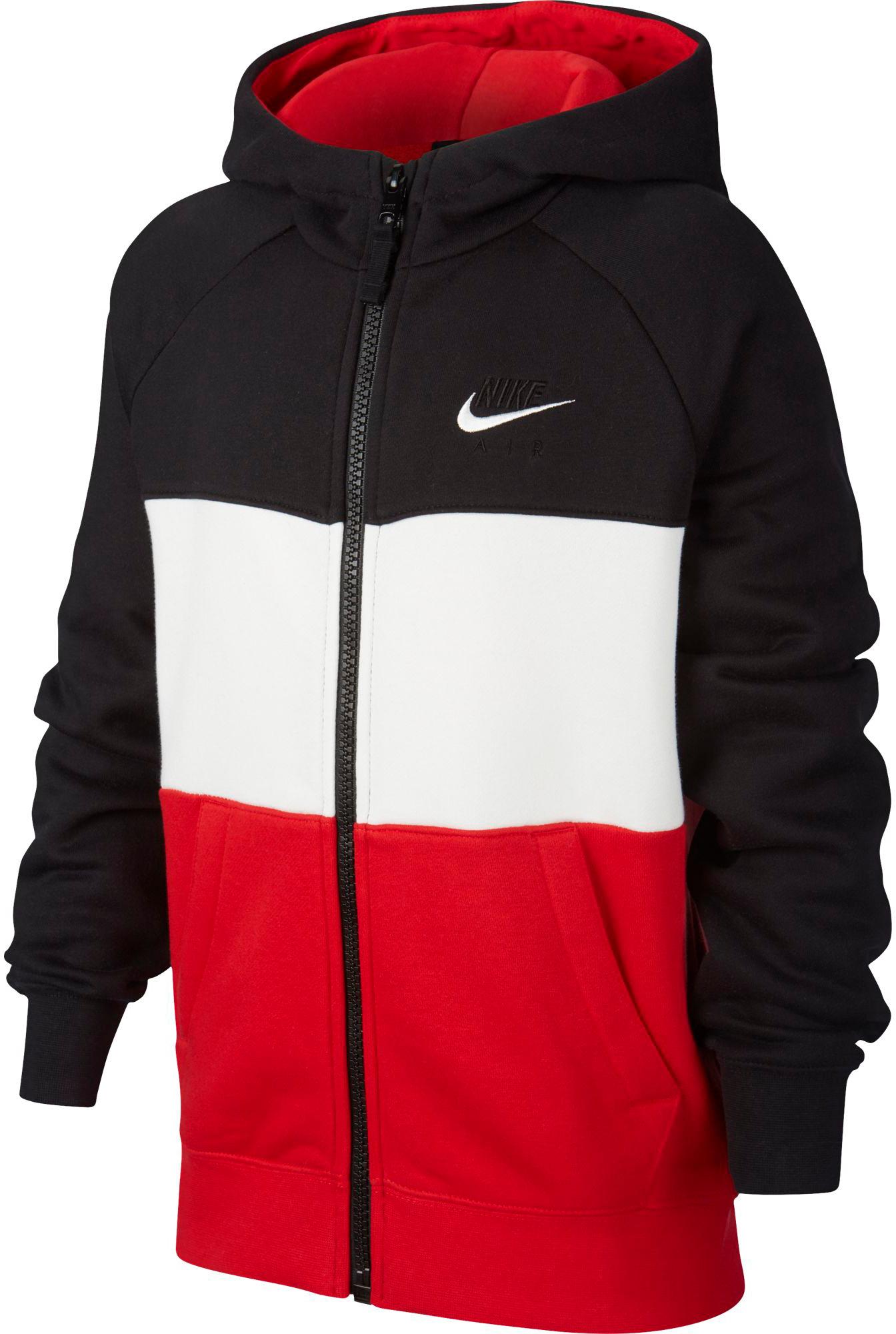 black red and white nike hoodie