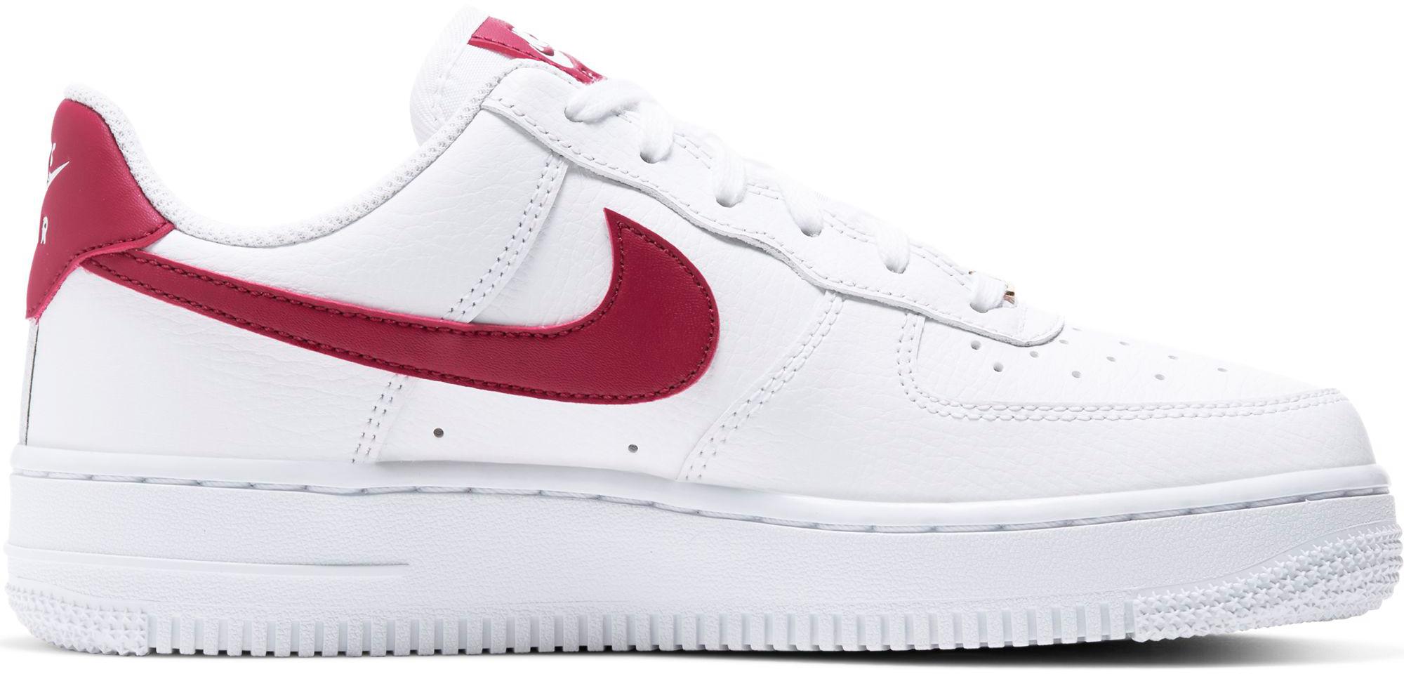 white and red nike air force